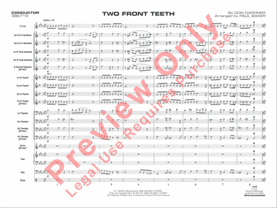 Two Front Teeth Two Front Teeth Jazz Ensemble scores gallery preview page 4
