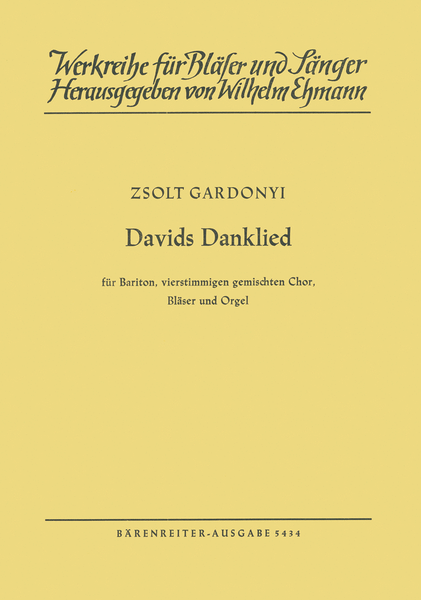 Davids Danklied nach der Übertragung Martin Bubers (1970)