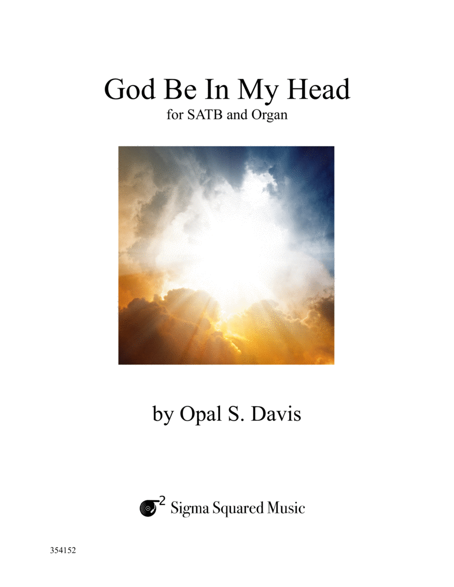 God Be In My Head for SATB and Organ image number null