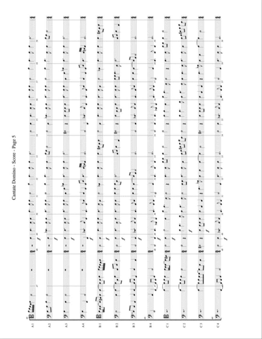 Cantate Domino for Trombone or Low Brass Duodectet (12 Part Ensemble) Brass Duet scores gallery preview page 5