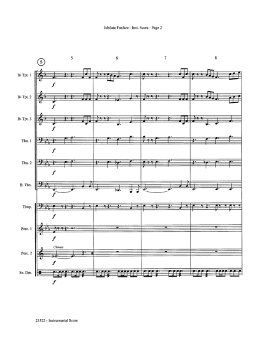 Jubilate Fanfare: Score Jubilate Fanfare: Score Score scores gallery preview page 2