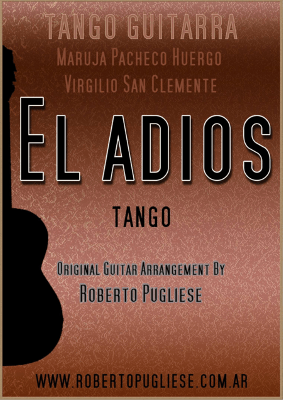 El Adios - Tango (Pacheco Huergo – San Clemente) Classical Guitar scores gallery preview page 1