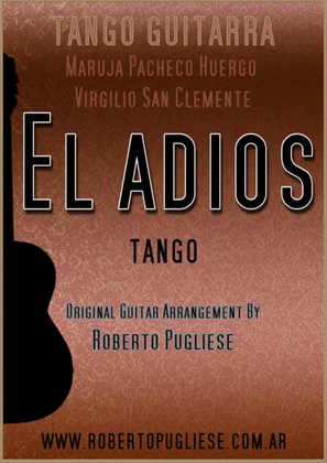 Book cover for El Adios - Tango (Pacheco Huergo – San Clemente)