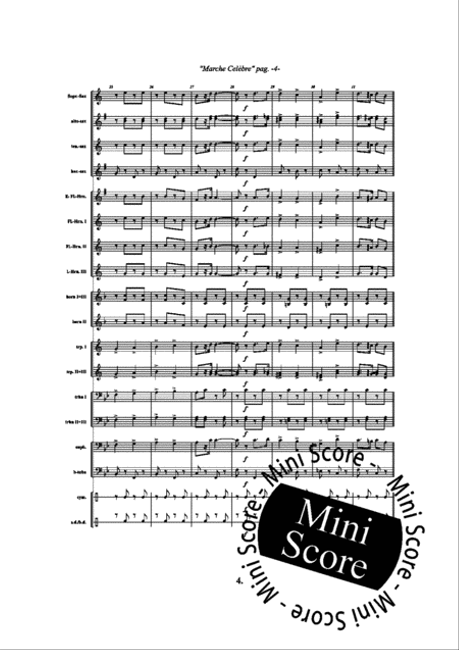 Marche Celebre Fanfare Band scores gallery preview page 6