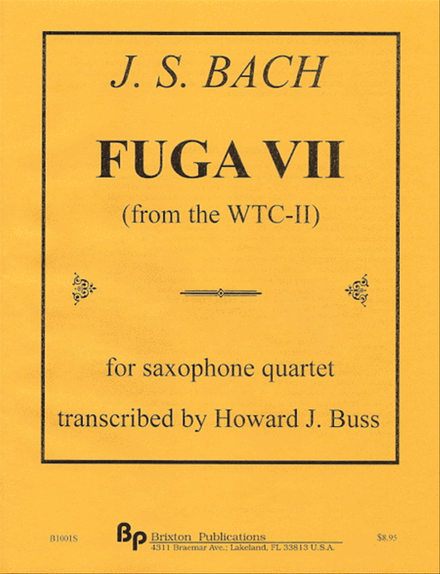 Fuga VII Saxophone Quartet scores gallery preview page 1