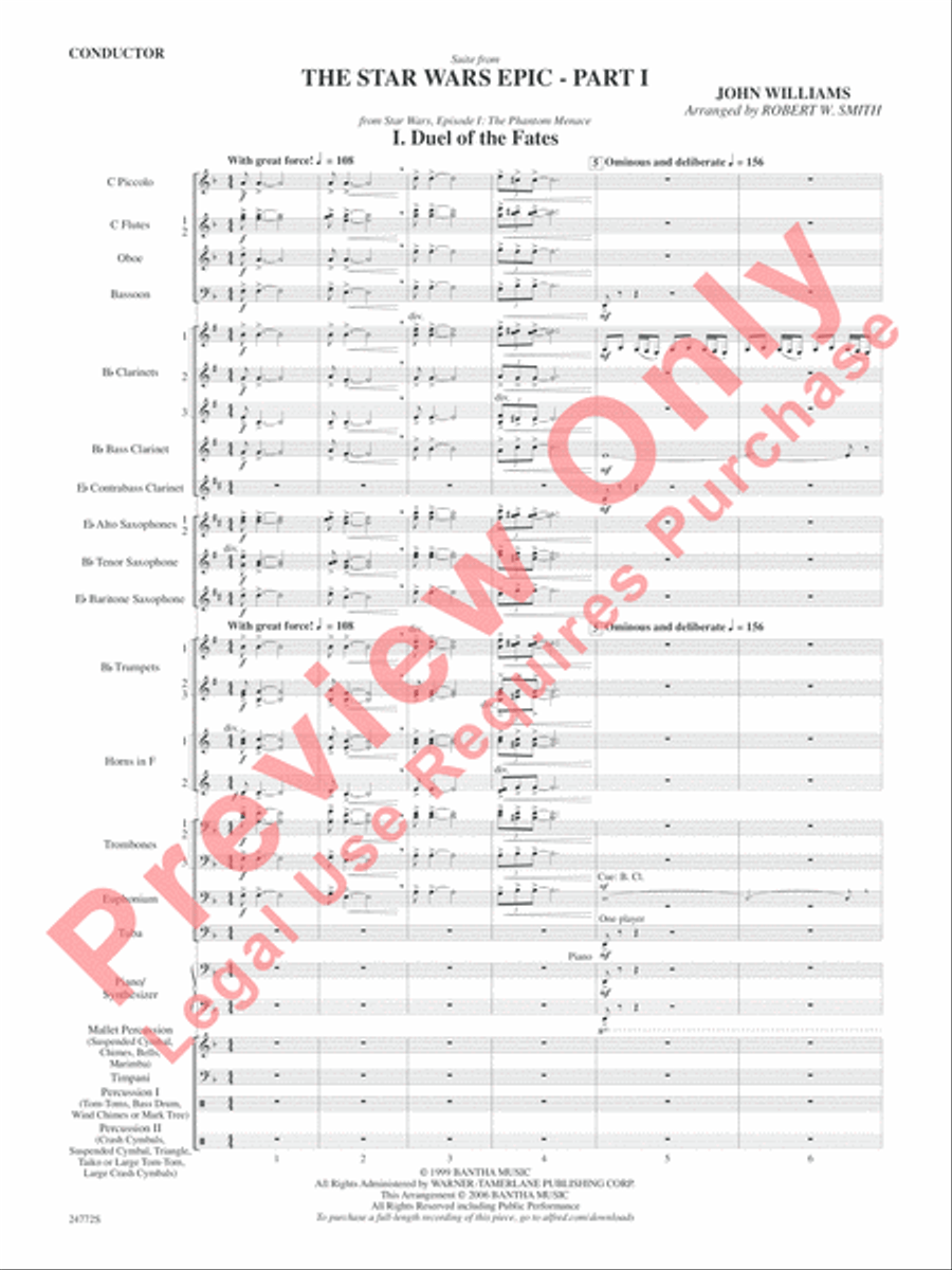 The Star WarsA(r) Epic - Part I, Suite from Concert Band scores gallery preview page 4