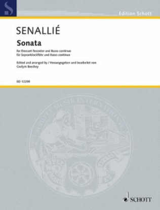 Book cover for Sonata Descant Recorder/continuo