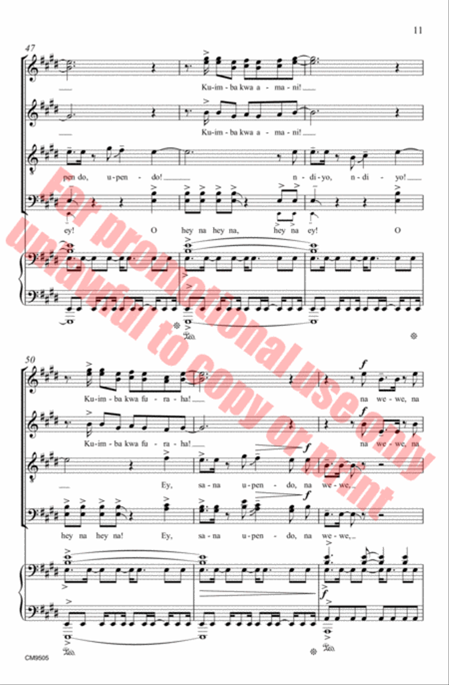 Kuimba Nafsi Yangu Choir scores gallery preview page 12