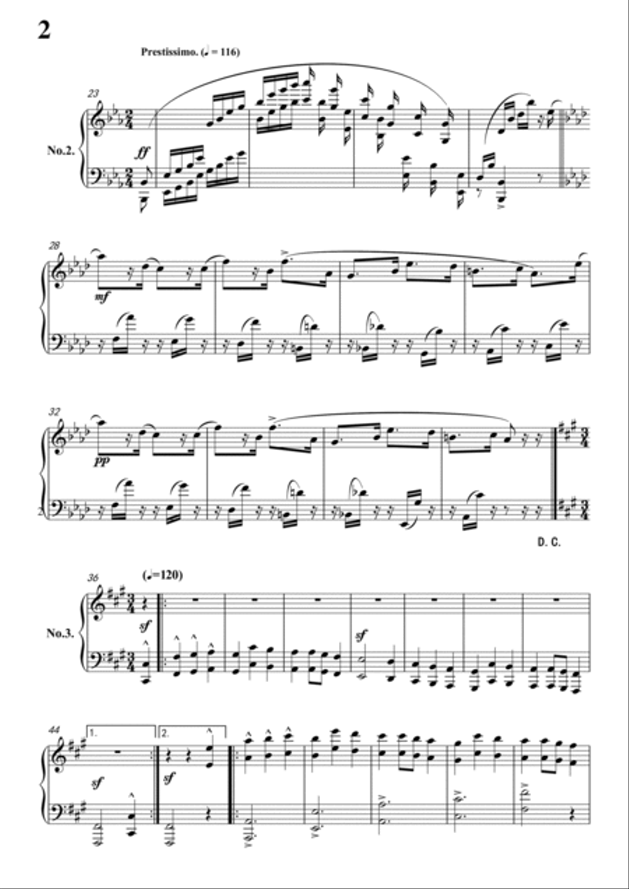 Schumann-Papillons,Op.2 for Piano Voice scores gallery preview page 3