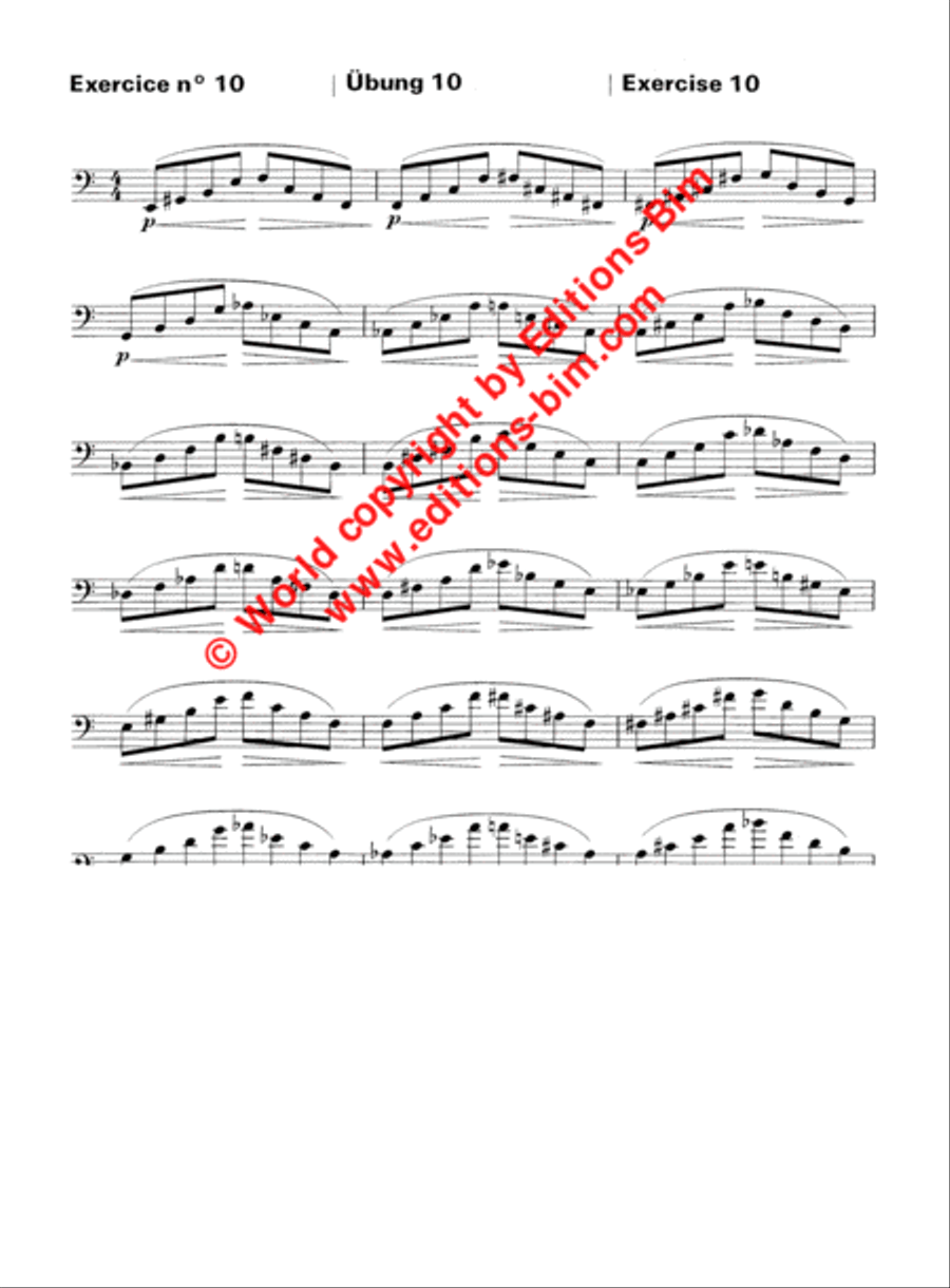 Warm-ups + technical routines Trombone scores gallery preview page 13