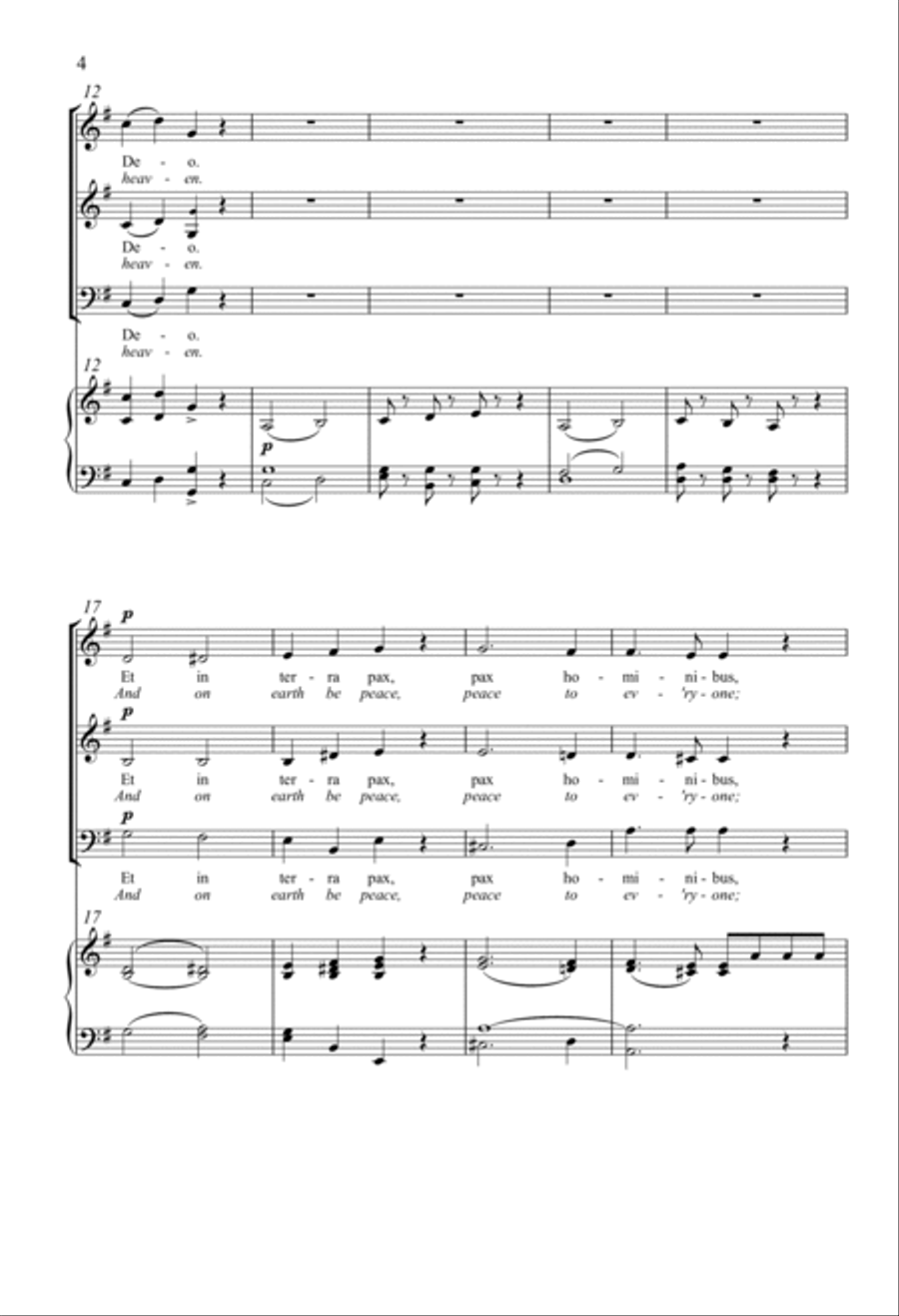 Gloria 3-Part scores gallery preview page 3
