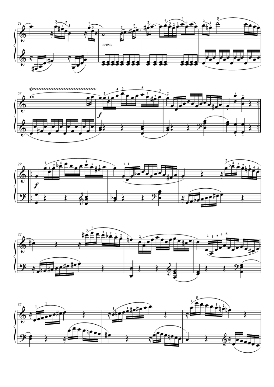 Piano Sonata C major K 545 Piano Solo scores gallery preview page 2