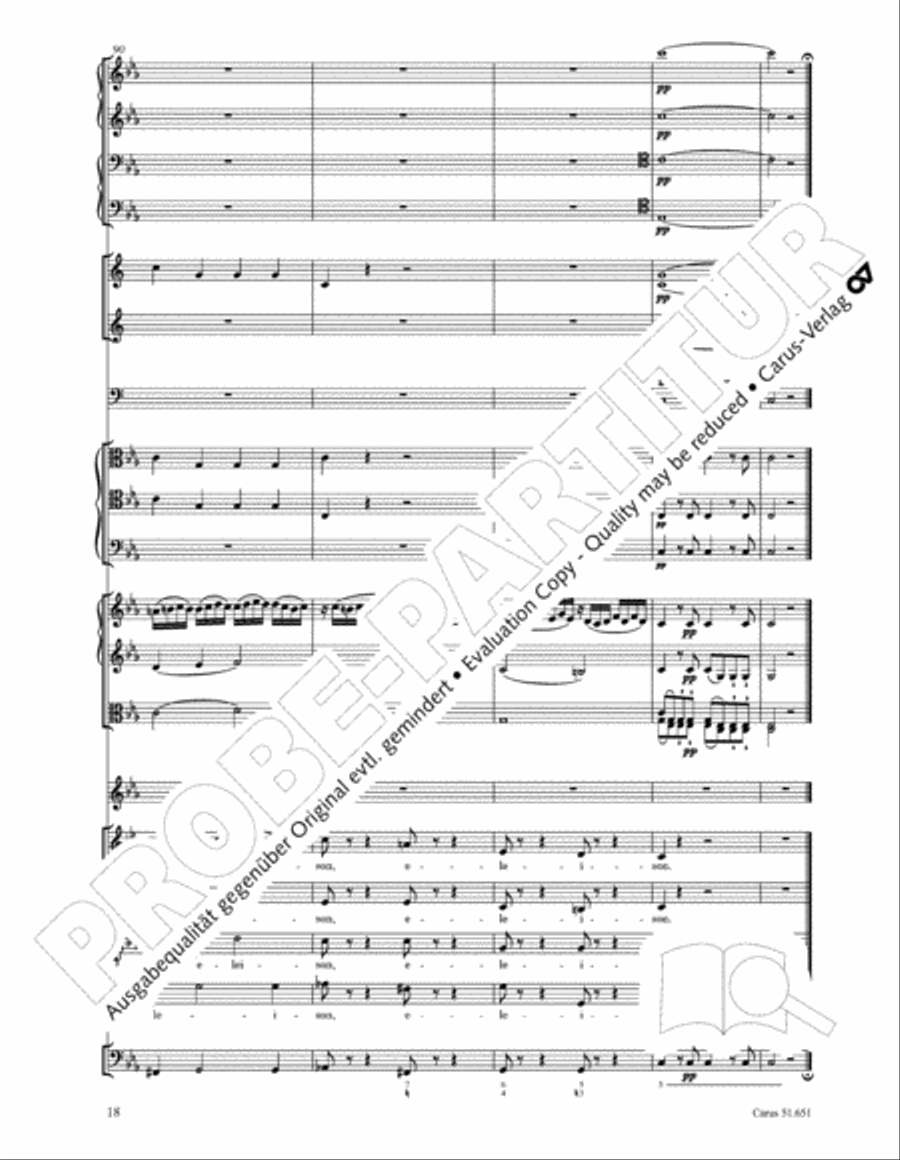 C Minor Mass, K. 427 (Missa in c KV 427) 4-Part scores gallery preview page 34