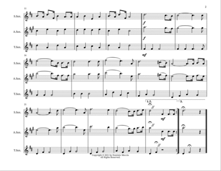 O Holy Night (Cantique De Noel) Woodwind Trio scores gallery preview page 2