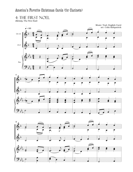America's Favorite Christmas Carols arranged for Clarinets image number null
