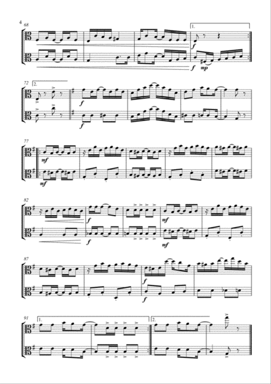 The Entertainer for Viola Duet String Duet scores gallery preview page 4