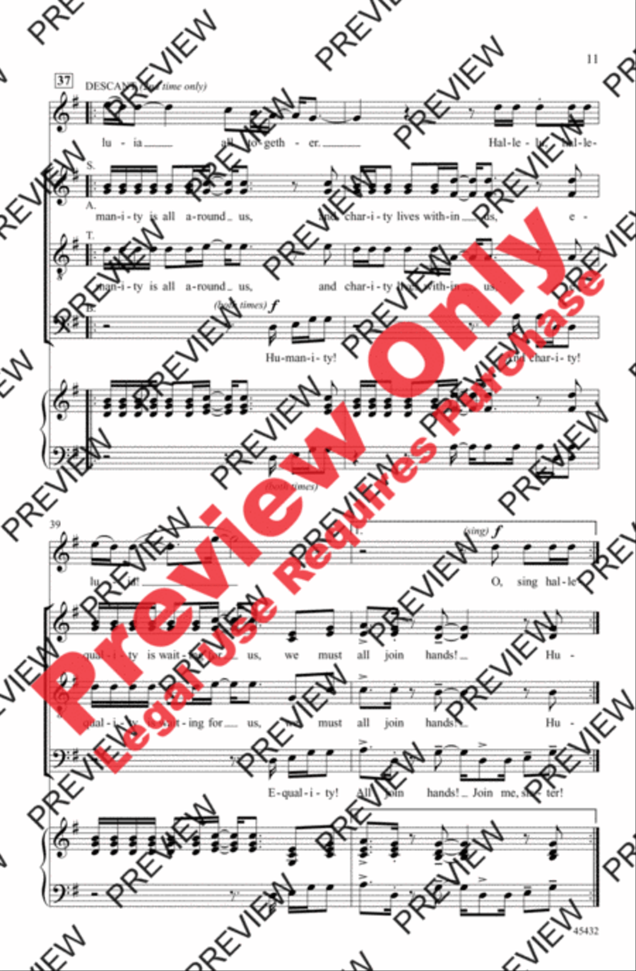 All Join Hands! All Join Hands! 4-Part scores gallery preview page 11