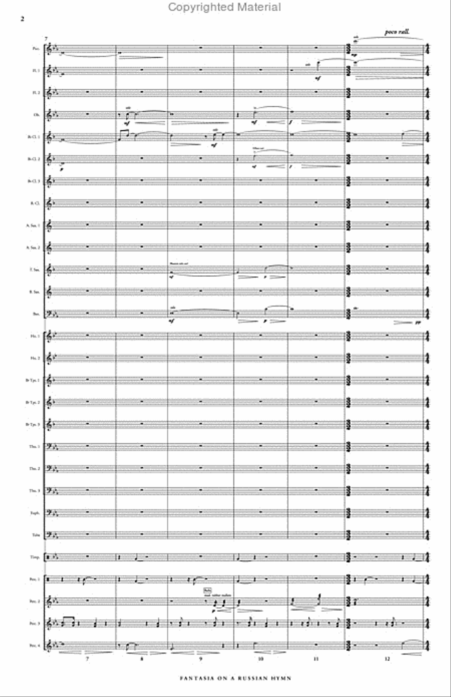 Fantasia on a Russian Hymn Concert Band scores gallery preview page 3