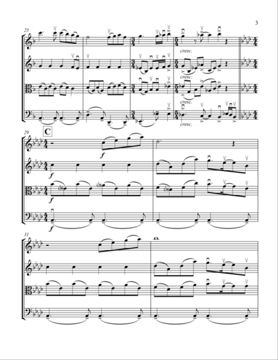 Beauty And The Beast String Quartet scores gallery preview page 3