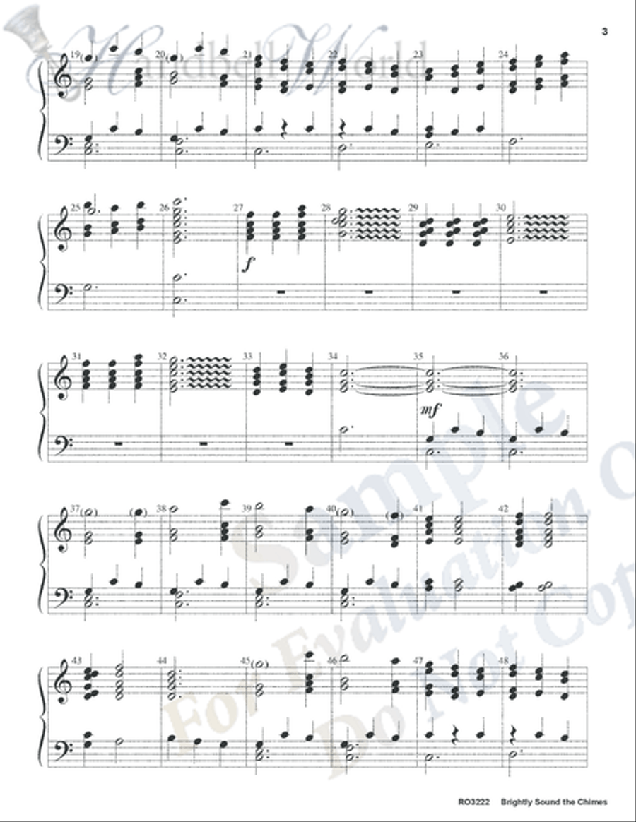 Brightly Sound the Chimes 3-Octaves scores gallery preview page 4