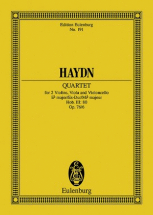 Book cover for String Quartet in E-flat Major, Op. 76/6, Hob.III:80