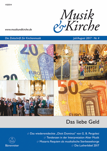 Musik & Kirche, Heft 4/2017 -Thema: Das liebe Geld-
