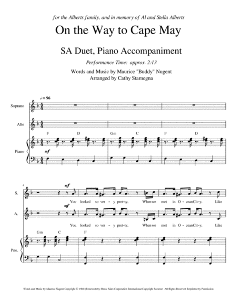 On The Way To Cape May Piano scores gallery preview page 3