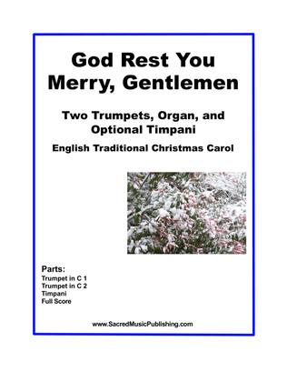 Book cover for God Rest You Merry Gentlemen - Two Trumpets, Organ, and Optional Timpani