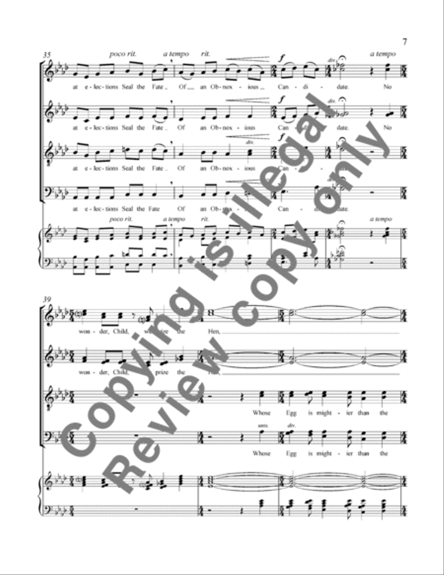 Three Bird Songs: 2. The Hen Divisi scores gallery preview page 14