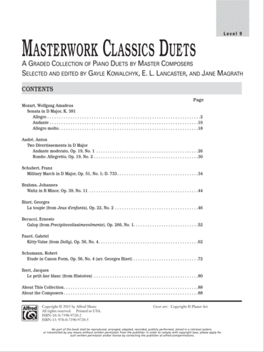 Masterwork Classics Duets, Level 9 Small Ensemble scores gallery preview page 2