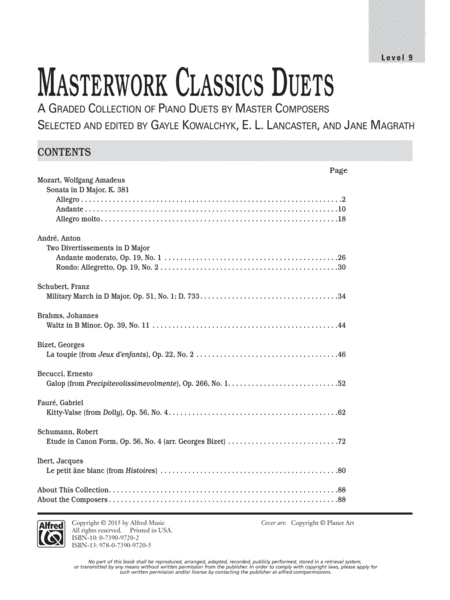 Masterwork Classics Duets, Level 9