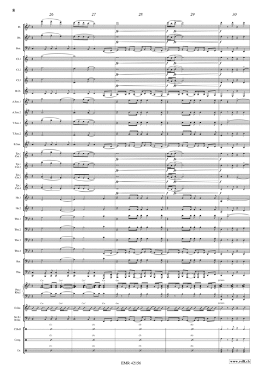 S.W.A.T Theme Concert Band scores gallery preview page 8