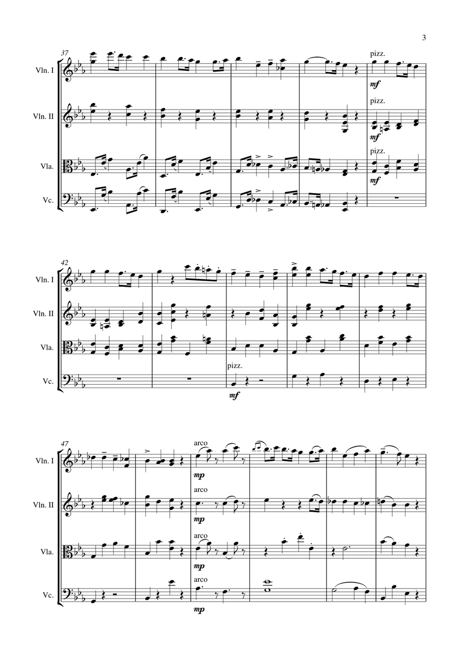 Country Gardens Country Gardens String Quartet scores gallery preview page 3