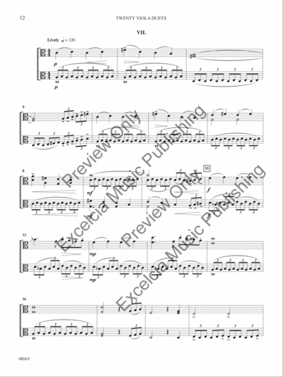 Twenty Viola Duets String Duet scores gallery preview page 11