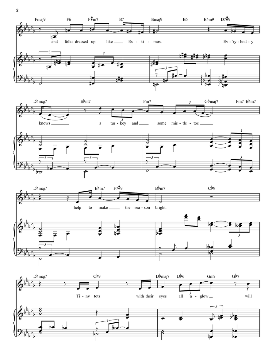 The Christmas Song (Chestnuts Roasting On An Open Fire) Piano, Vocal scores gallery preview page 2