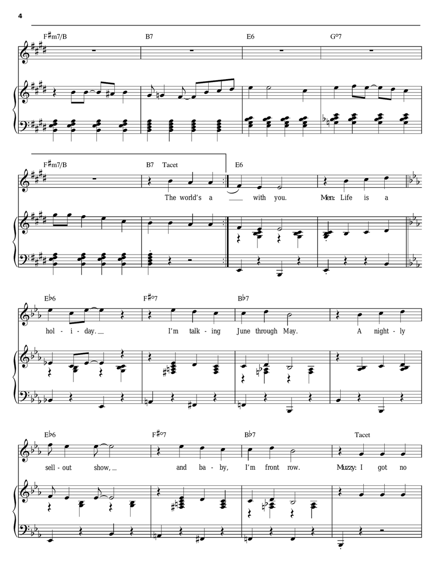 Long As I'm Here With You Piano, Vocal, Guitar scores gallery preview page 4