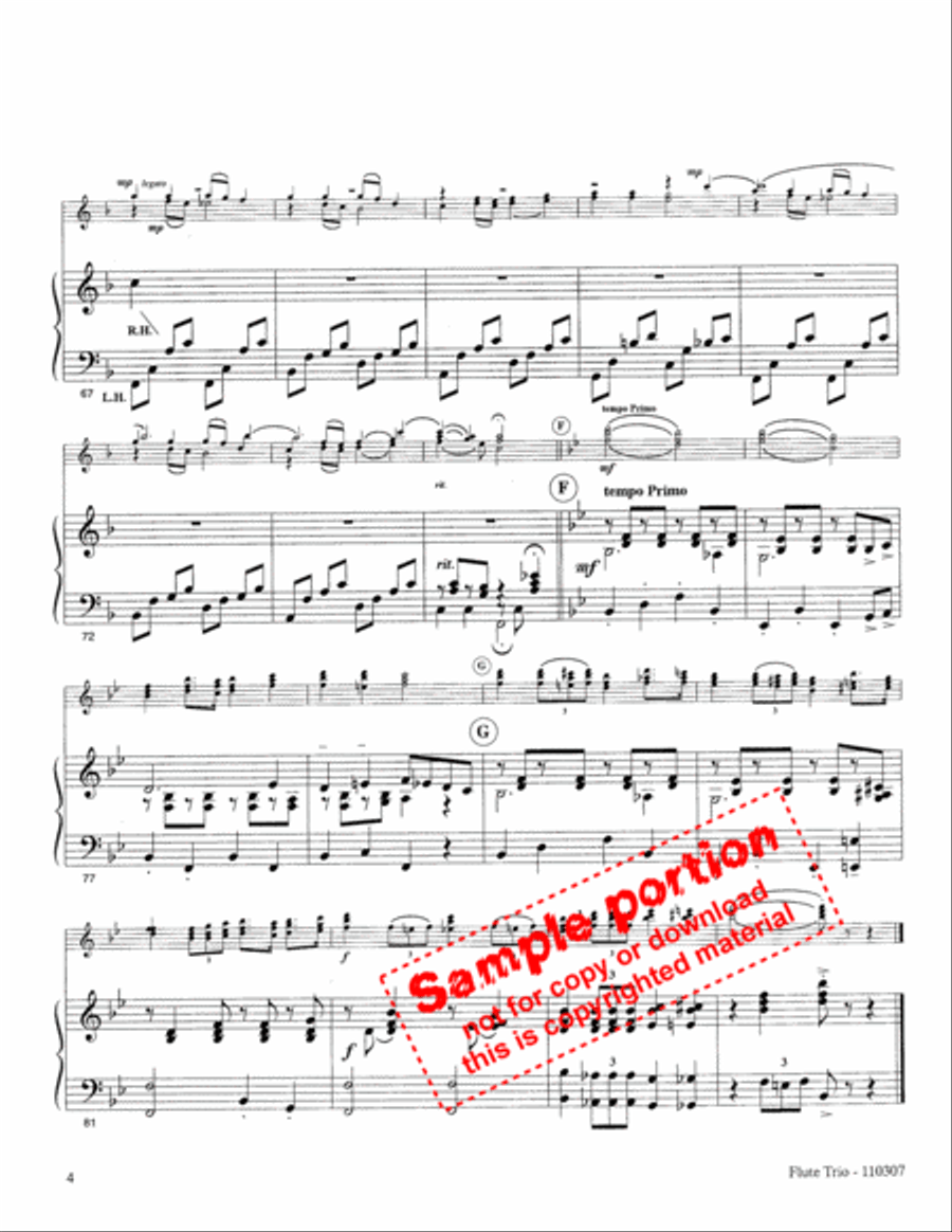 Leaning On The Everlasting Arms (acc) Flute scores gallery preview page 4