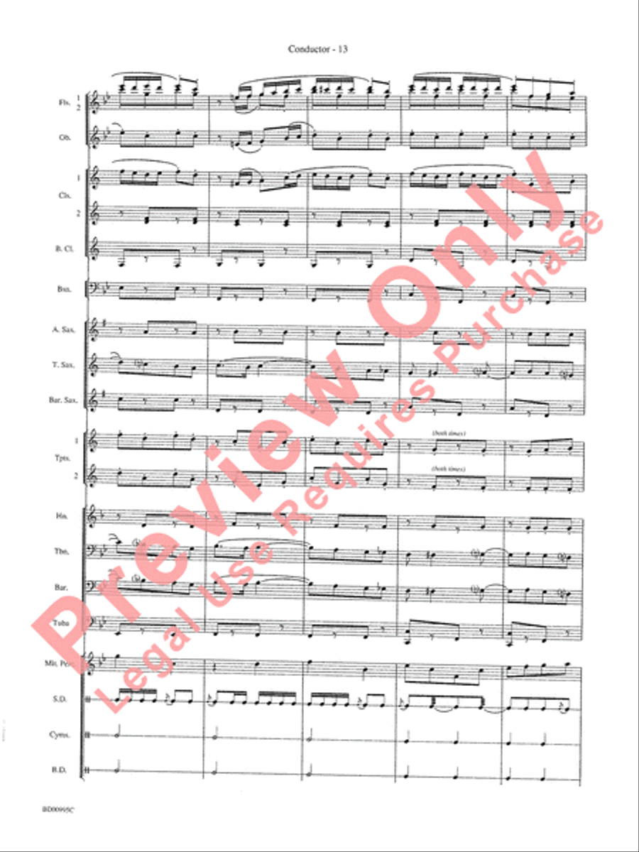 Rolling Thunder (Concert March) Concert Band scores gallery preview page 16