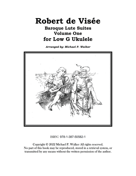 Robert de Visée Baroque Lute Suites Volume One for Low G Ukulele