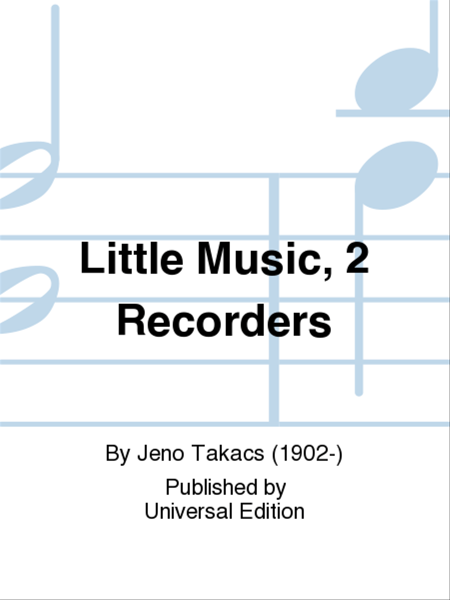 Little Music, 2 Recorders Recorder scores gallery preview page 1