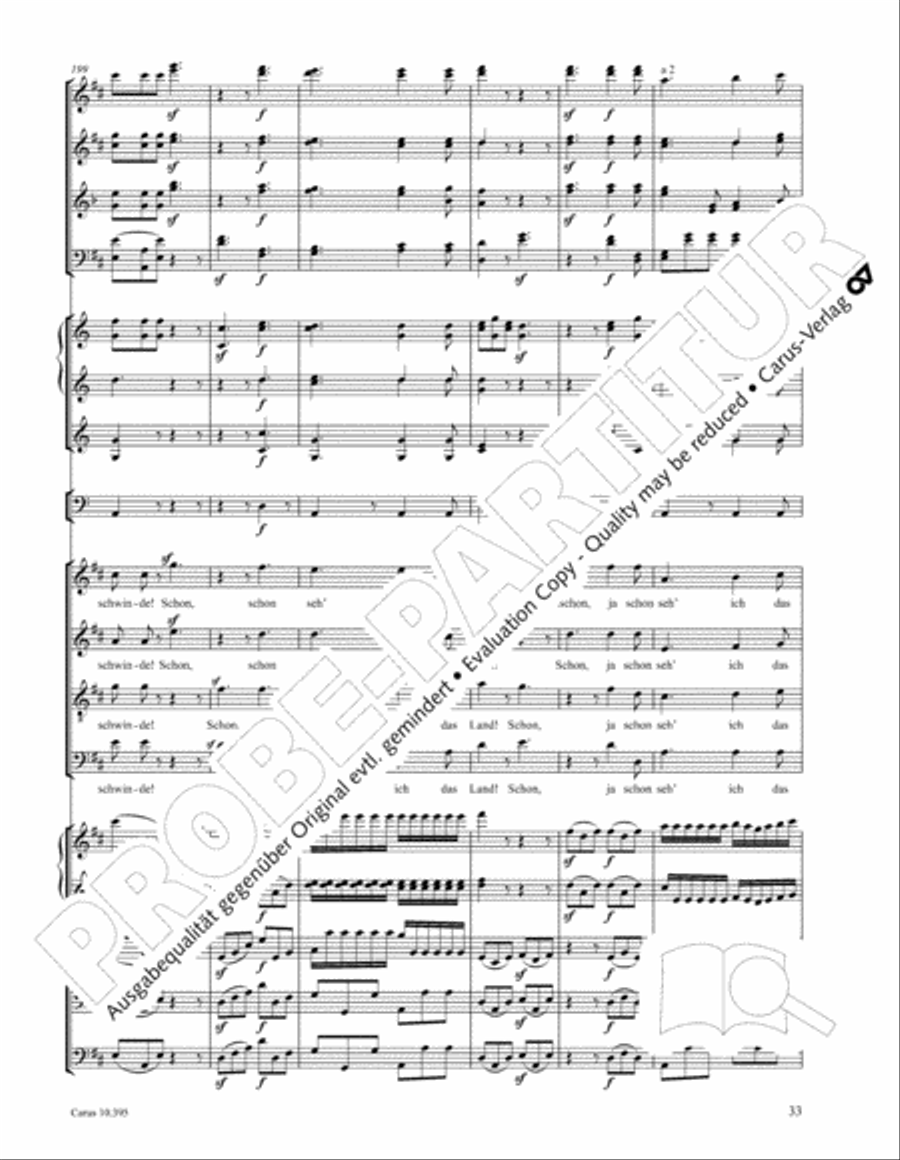Calm Sea and Prosperous Voyage 4-Part scores gallery preview page 34