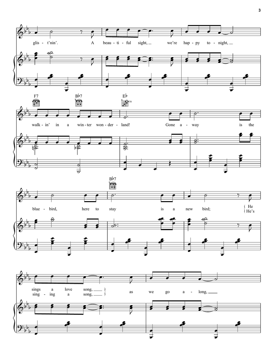 Winter Wonderland Winter Wonderland Piano, Vocal, Guitar scores gallery preview page 3