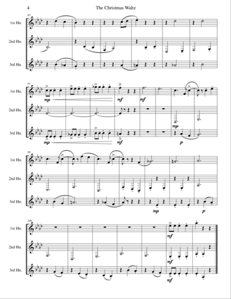 The Christmas Waltz The Christmas Waltz Brass Trio scores gallery preview page 4