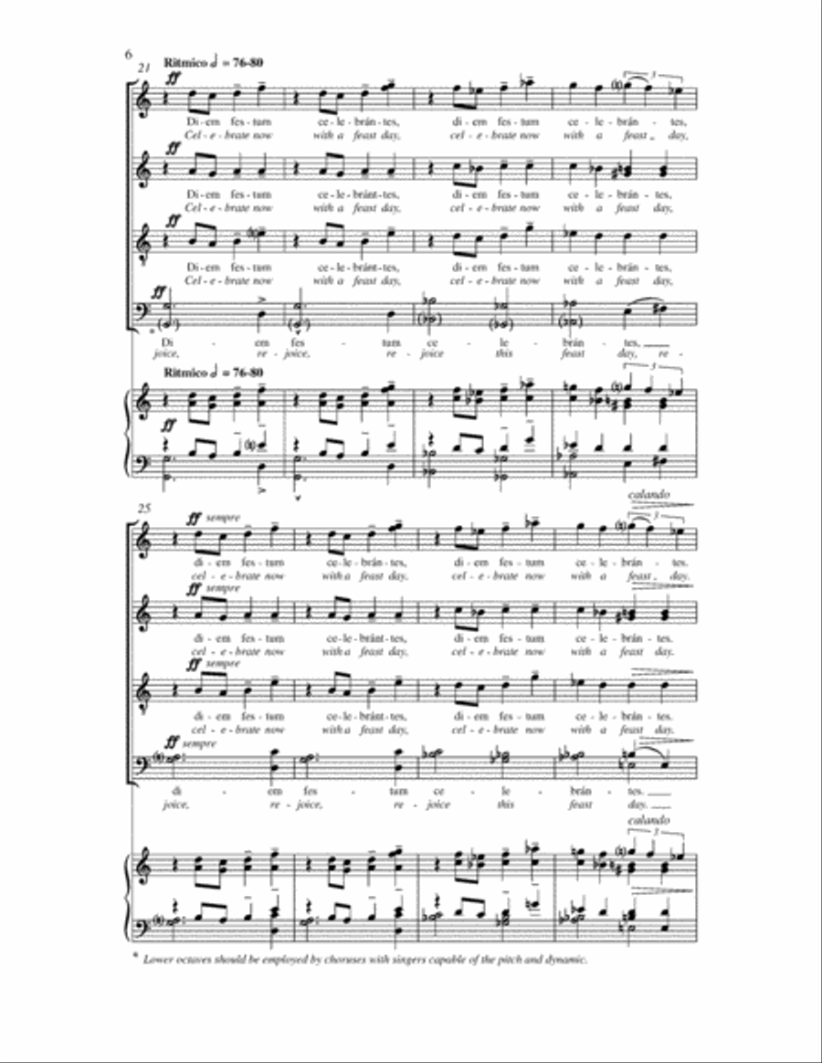 Four Motets on Plainsong Themes: 4. Gaudeamus omnes in Domino 4-Part scores gallery preview page 6