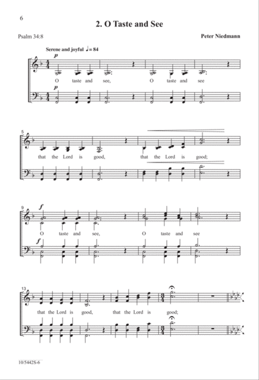 Five Short Communion Motets 4-Part scores gallery preview page 6