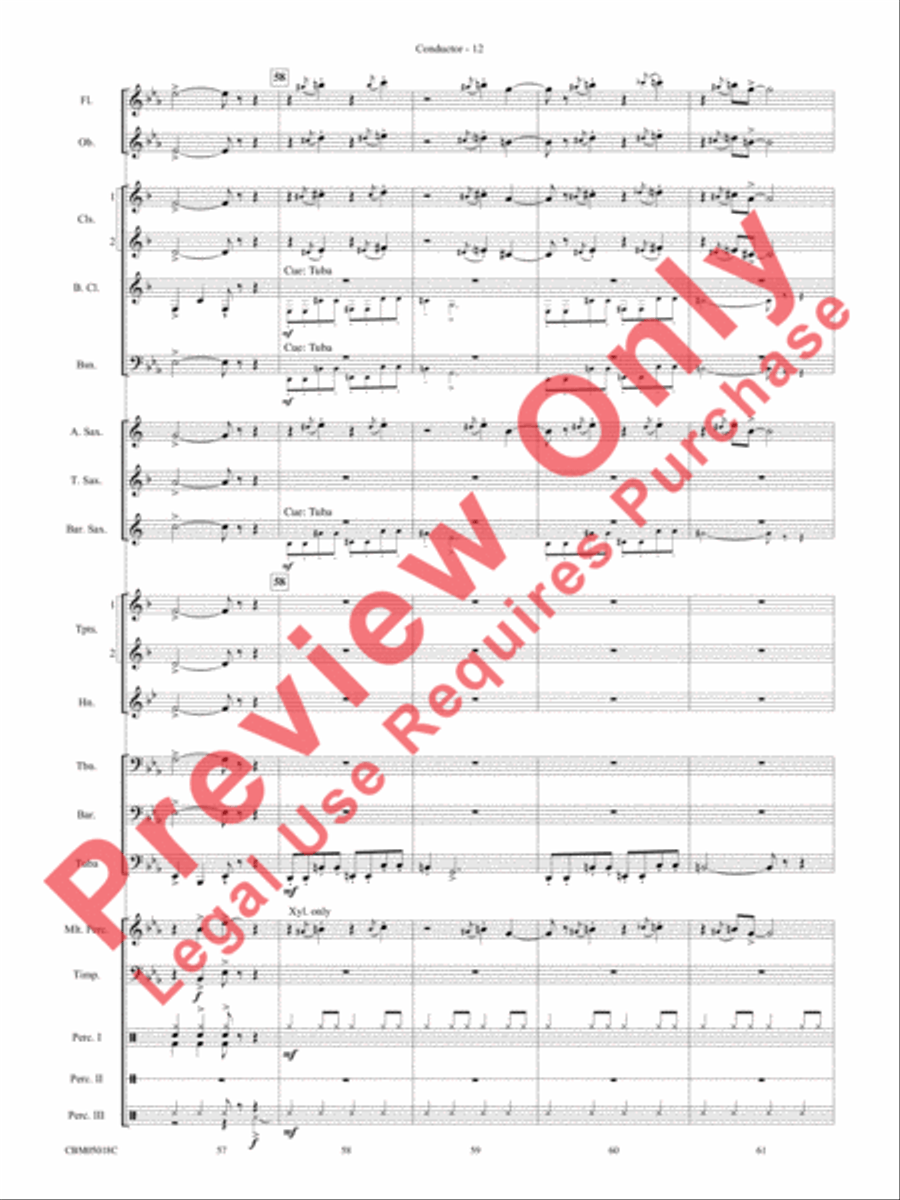 Let It Snow! / Winter Wonderland Concert Band scores gallery preview page 14