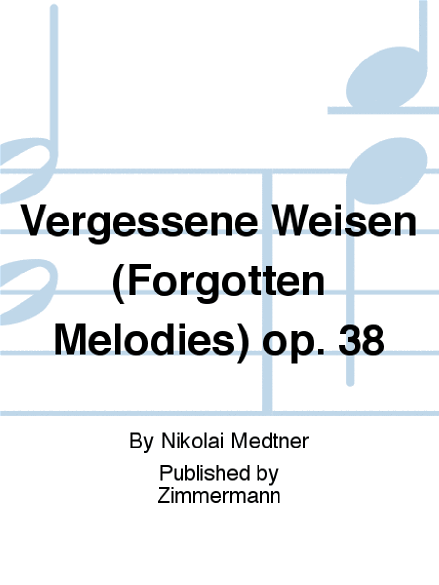 Vergessene Weisen (Forgotten Melodies) Op. 38 Piano Solo scores gallery preview page 1