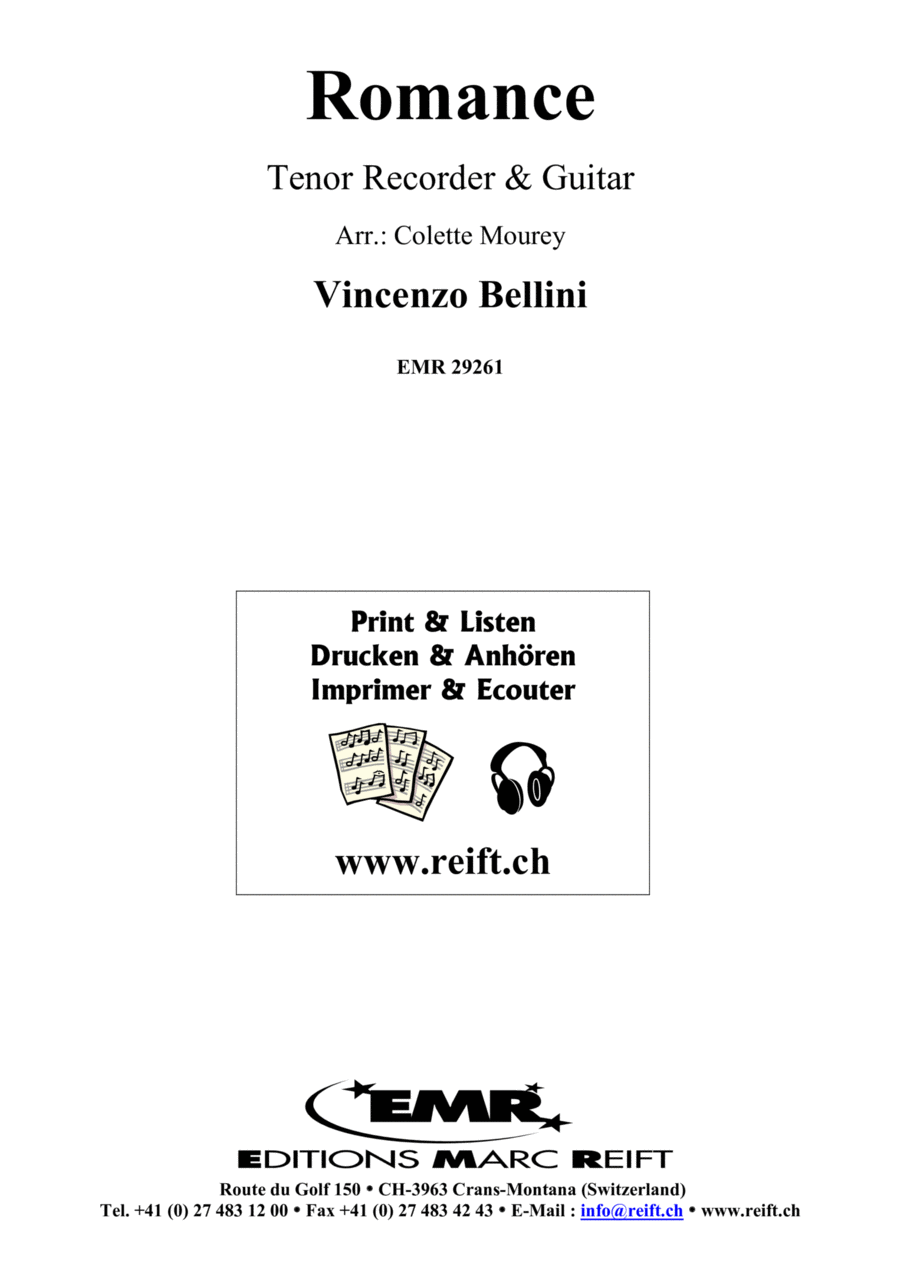 Romance Romance Tenor Recorder scores gallery preview page 1