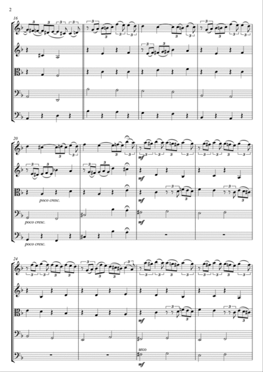 Autumn Song - Octobre String Quintet scores gallery preview page 3
