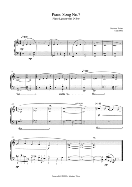 Piano Song No.7 - Piano Lesson